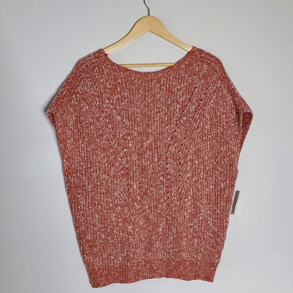 Pilcro Anthropologie red Rouge Pilcro Knit Tunic Sleeveless sweater top NWT - Picture 1 of 12